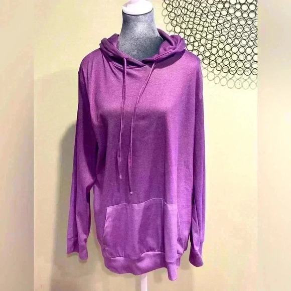 Tops - Hooded Sweatshirt- Purple Ombré - Size Large